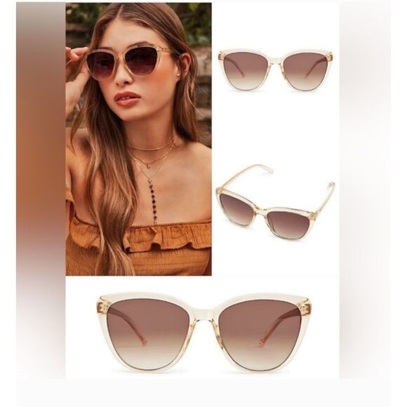 Rachel Zoe Accessories - NEW RACHEL ZOE Nina Sunglasses - Nude Crystal/Brown